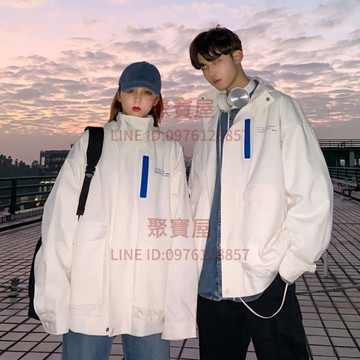 情侶外套小眾夾克外套棒球服韓版學生寬松百搭休閒春秋季新款【聚寶屋】