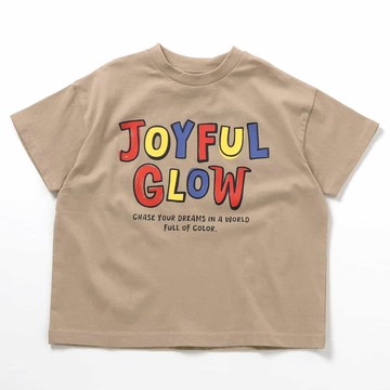 日本 BREEZE - 美式風格印花短袖上衣-英文logo-淺棕