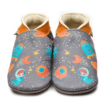 英國Inch Blue - 真皮手工寶寶鞋-太空探險