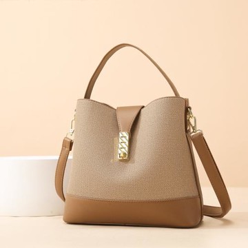 跨境外貿包包女大容量百搭水桶包通勤包新款簡約單肩手提斜挎包女