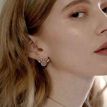 紫玉耳環 - 天然翡翠 - 保證A玉