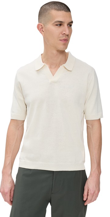 Norse Projects Leif Cotton Linen Polo Kit White XL