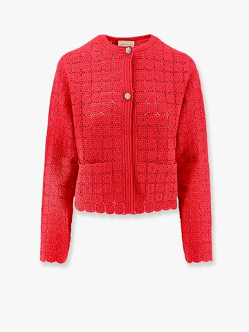 Embroidered cotton cardigan - SEMICOUTURE - gender_Woman