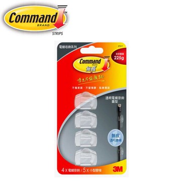 3M  無痕透明電線掛鉤-圓型 37017 / 卡【APP滿額下單10%點數(單一帳號最高5000點)】1/31止