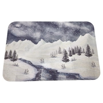 收納王妃 珪藻土地墊 冬季雪  白色  60 x 39 x 0.9cm  1個