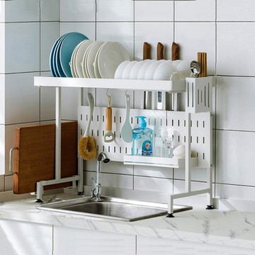 【HappyLife】不鏽鋼伸縮水槽瀝水架-單槽款 48~68×25.5×49.5cm Y10269