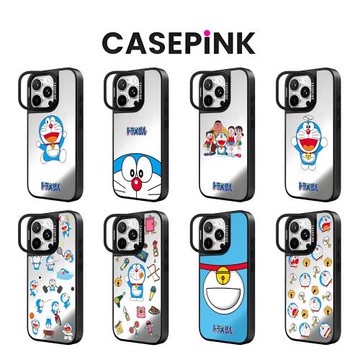 鏡頭框支架Magsafe磁吸CASEPiNK哆啦A夢16ProMax手機殼叮當機器貓適用iPhone15Pro鏡面14Promax防摔13保護套