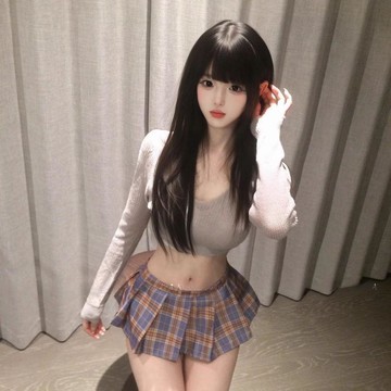 十三億「溫柔學姐」針織毛衣純欲百褶裙套裝露腰顯瘦學生制服011715