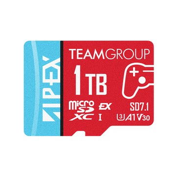 Team APEX SD7.1 MicroSD Express 超高速記憶卡 1TB(Switch 2專用+終身保固)