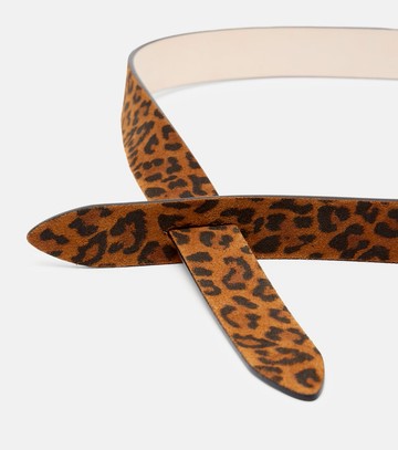 Isabel Marant Lecce leopard-print suede belt