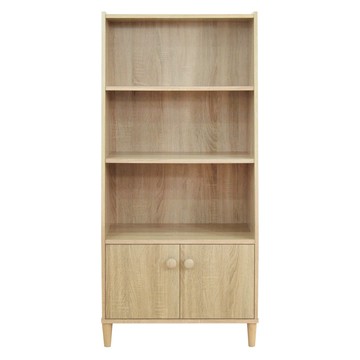 《HOPMA》美背日式簡約四層二門收納櫃 台灣製造 儲藏收納 玄關櫃 置物書櫃-淺橡(漂流)木