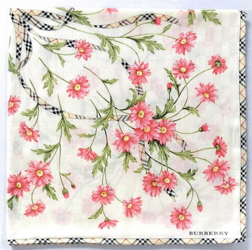 Burberry 復古手帕花卉格紋邊緣 20 x 20 英寸
