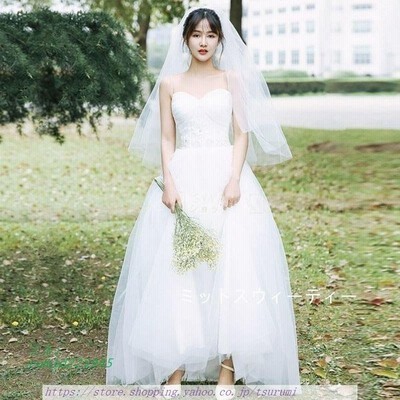 ウエディングドレス Aライン 二次会 袖あり 結婚式 ロングドレス 花嫁 ブライダル 海外挙式 パーティードレス 演奏会 披露宴 通販 Lineポイント最大get Lineショッピング