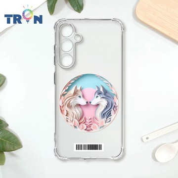 TRON 三星 A35 可愛紙雕哈士奇 四角防摔載具殼 軟殼 手機殼