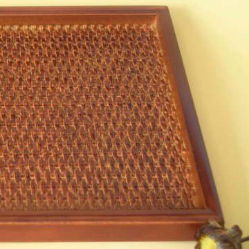 實木藤編木托盤茶水酒水木盤子特色酒店餐盤水果盤裝飾茶盤