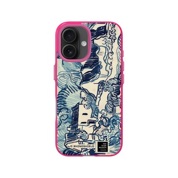 iPhone 16 Clear 粉漾桃 - Van Gogh Museum - 有房舍和農夫的景色