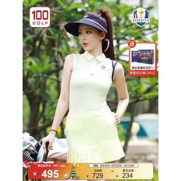 RyderCup萊德杯高爾夫服裝女士翻領Polo衫夏季無袖清爽運動T恤