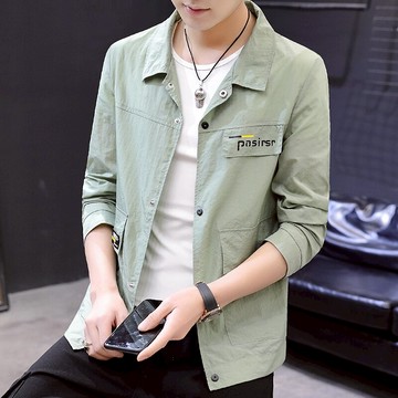 男士夏季外套超薄透氣防曬衣青少年韓版潮流帥氣薄款男裝個性衣服