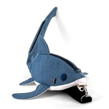 設計款TS117 - 【純棉牛仔布】長尾鯊立體造型背包