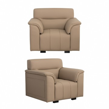 【IDEA】維迪包覆加深貓抓皮單人沙發/皮沙發(2色任選/雙邊收納袋)褐色