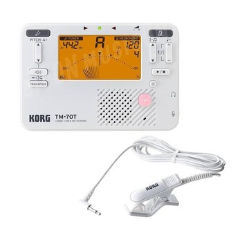 調音/節拍器 KORG TM70C 二合一調音器 節拍器 含拾音夾 白色