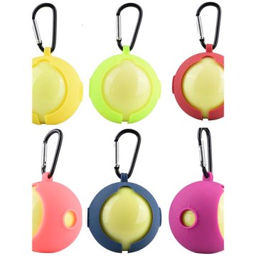 韓國公園高爾夫球套 多色硅膠單球袋高爾夫球保護套 硅膠可掛球夾