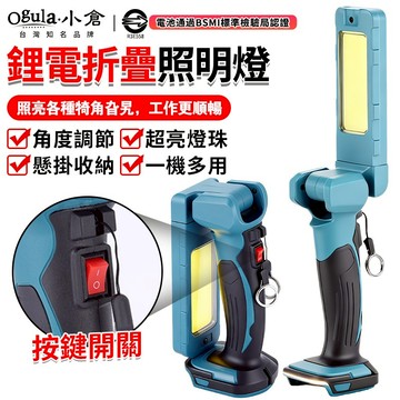 【Ogula小倉】LED燈 照明燈 工作燈 18V 鋰電汽修燈 角度調節工作燈 牧田工作燈 戶外露營照明
