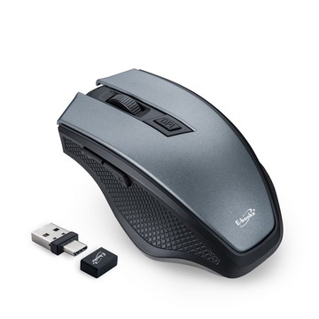 【人氣特價】M72 六鍵式Type C+USB雙介面靜音無線滑鼠