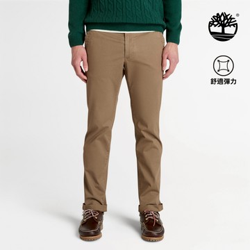 男款棕色合身卡其長褲|A6C1VBK0
