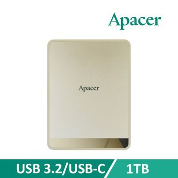 宇瞻 Apacer AS724 1TB 外接式軍規SSD (奶油金)