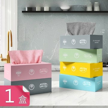 【荷生活】乾濕兩用強力清潔不鎖油懶人抹布 抽取式不掉毛絮耐磨廚房紙巾-1入組