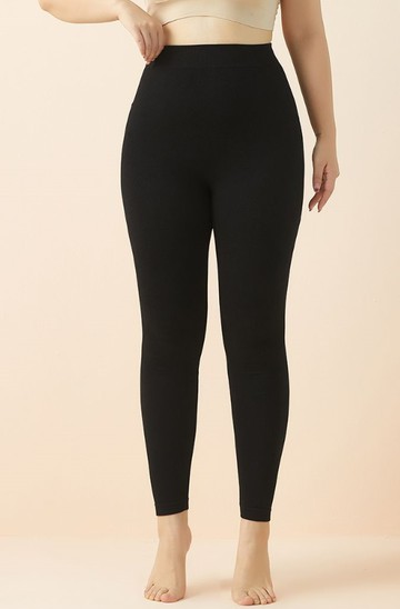 秋褲加肥加大碼女士高腰胖mm打底修身保暖褲女內穿高彈