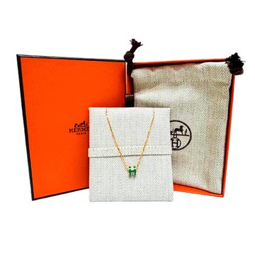 【HERMES】愛馬仕 mini POP H 綠色＋玫瑰金色 - HE147992F 83