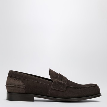 Brown Pembrey moccasin in suede
