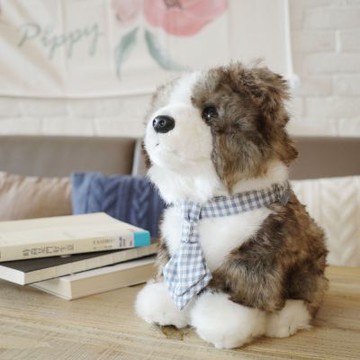 寵物商品 PIPPY紳士格紋領結造型項圈/領巾 藍 (小型毛孩)