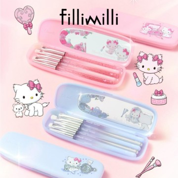 新禮物🎀【Fillimilli】CHARMMY KITTY 聯名 PRO 眼部刷具5件組｜含收納盒+水鑽貼