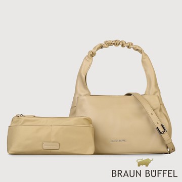 【BRAUN BUFFEL】薇拉-A 附背帶大肩包-奶茶棕(德國小金牛台灣總代理)/BF850-52-SVM