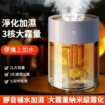 三噴加濕器 凈化加濕機 大噴霧加濕器 水氧機 加湿器 大霧量加濕器 帶夜燈缺水自動斷電噴霧器 空氣增濕器 香氛機 噴霧機