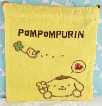 【震撼精品百貨】Pom Pom Purin 布丁狗 束口袋 愛心 震撼日式精品百貨