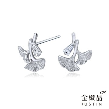 金緻品 925純銀耳環 銀杏葉