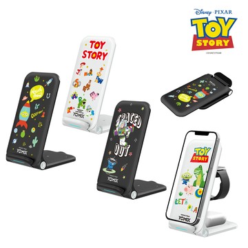 YOMIX 迪士尼玩具總動員15W三合一快充無線充電座QW-02