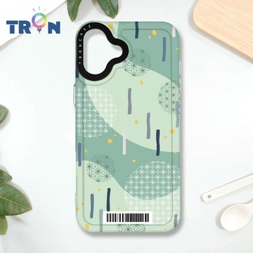 TRON IPHONE 16 PLUS 日系和風圓點落雨系列 防摔 MAGSAFE 磁吸 太空載具殼 透白 手機殼