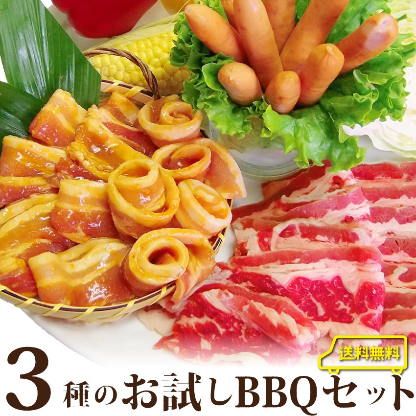 送料無料お試しバーベキュー！カルビセット BBQセット買えば買うほどオマケ付！ アウトドア お家焼肉