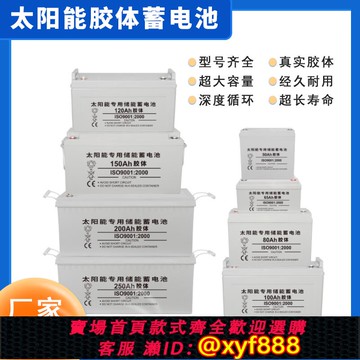 {公司貨 可打統編}膠體蓄電池太陽能照明房車電瓶專用家用大容量耐高低溫光伏儲能