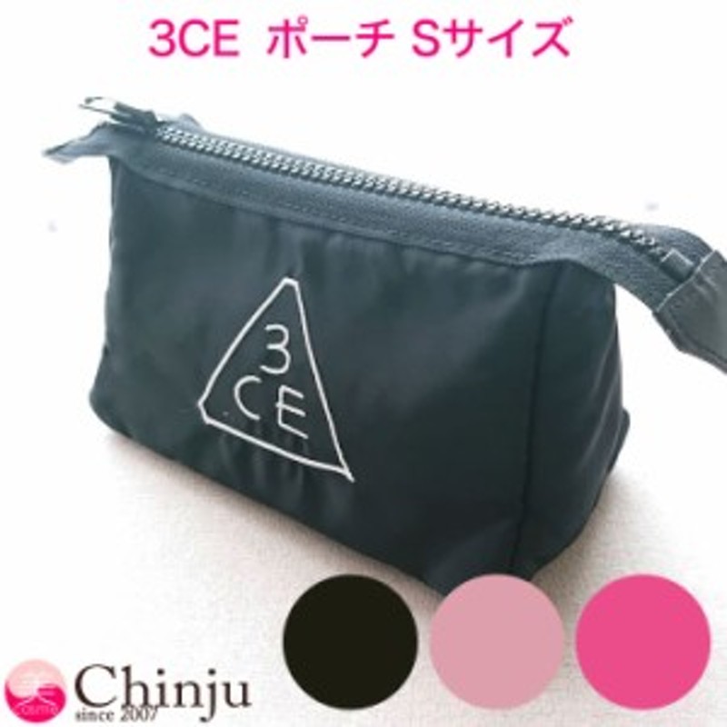 ネコポス速達便】 3CE ポーチ S ブラック ピンク ピンクラマー Pouch