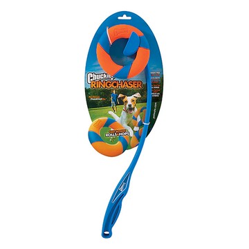 Chuckit 滾輪咬環發射器 長度55cm 直徑16.5cm  橘色 + 藍色  1個