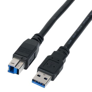 硬盤盒USB3.0轉方口數據線b口延長線電腦硬盤柜手機充電網卡連接線0.5米1米3米5米連接器A公對B公