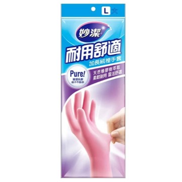 【福利品商品】妙潔 耐用加長絨裡手套, L, 1包