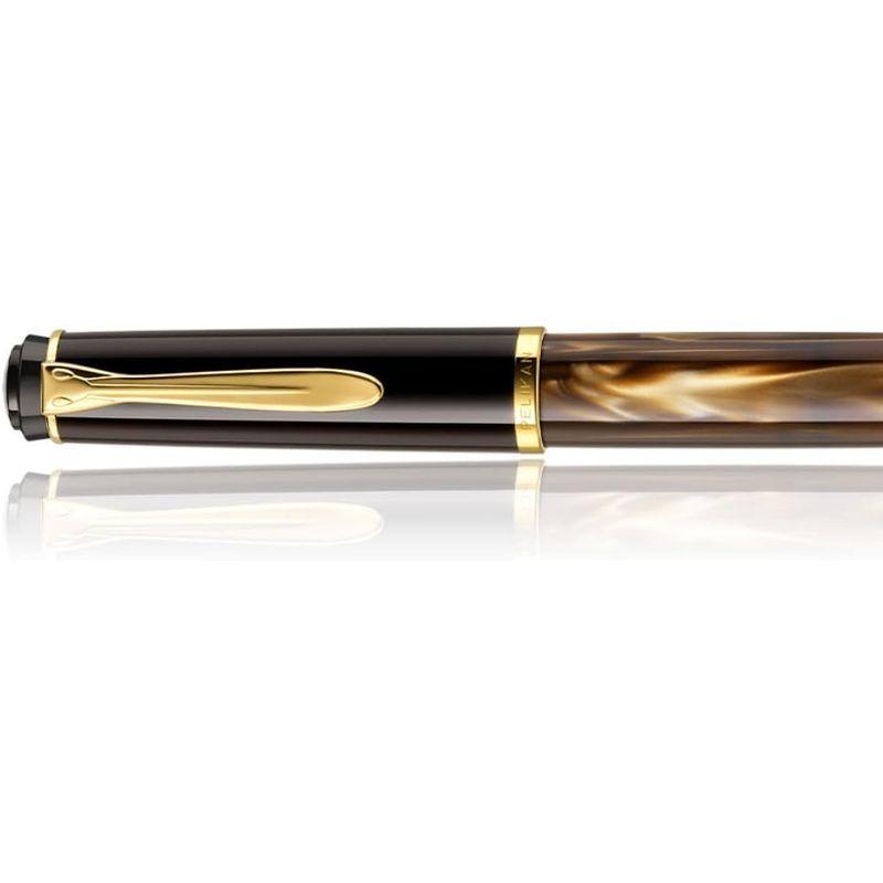 Pelikan ペリカン 万年筆 M 中字 マーブルブラウン クラシック M200 吸入式 正規輸入品