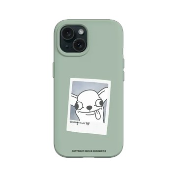 iPhone 15 SolidSuit 鼠尾草綠 - Godgwawa 變種吉娃娃 - 拍立吉